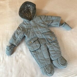 Cozy Blue Kids One Piece Snowsuit